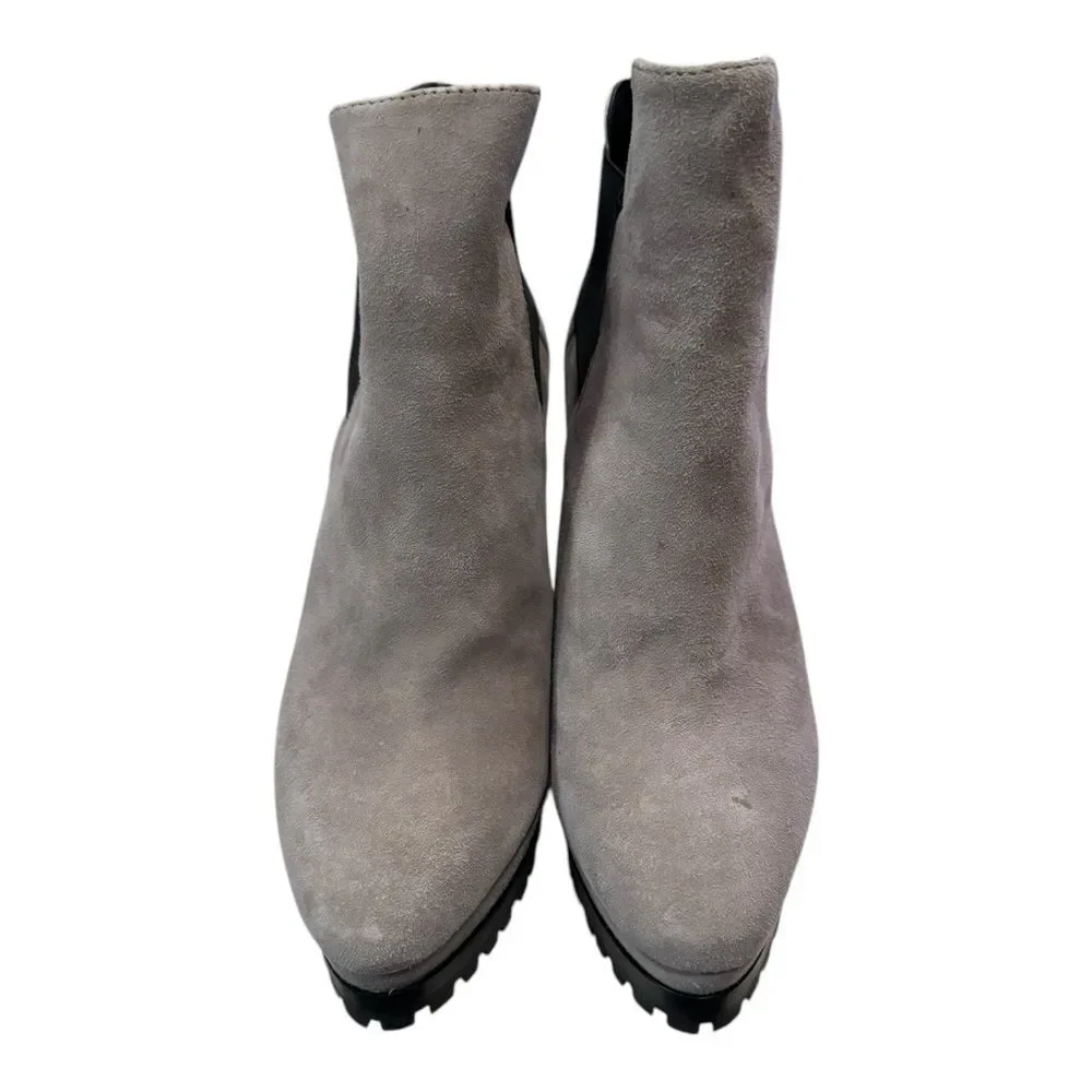 All Saints Sarris Suede Leather Women's Heeled Platform Ankle Boots Booties 9 39
